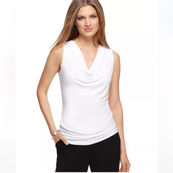 Calvin Klein Sleeveless Cowl Neck Top - Picture 1 of 7